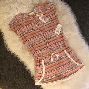 Jessica Simpson Girls Tribal Print Romper